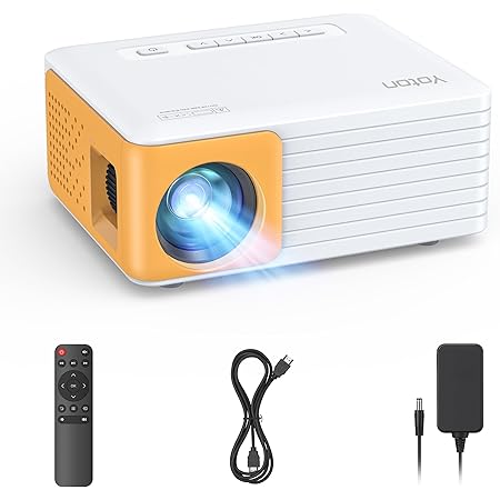 YOTON Mini Beamer – Beamer Full HD 1080P unterstützt, Y3 Mini Projektor für Handy Phone/PC/PS4/PS5/Xbox/Firestick, Projector Kompatibel mit USB/HDMI/AV, Geschenk für Kinder